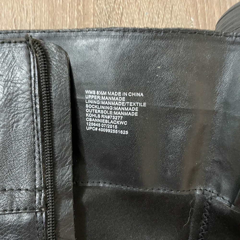 Sz. 8 1/2, black tall boots